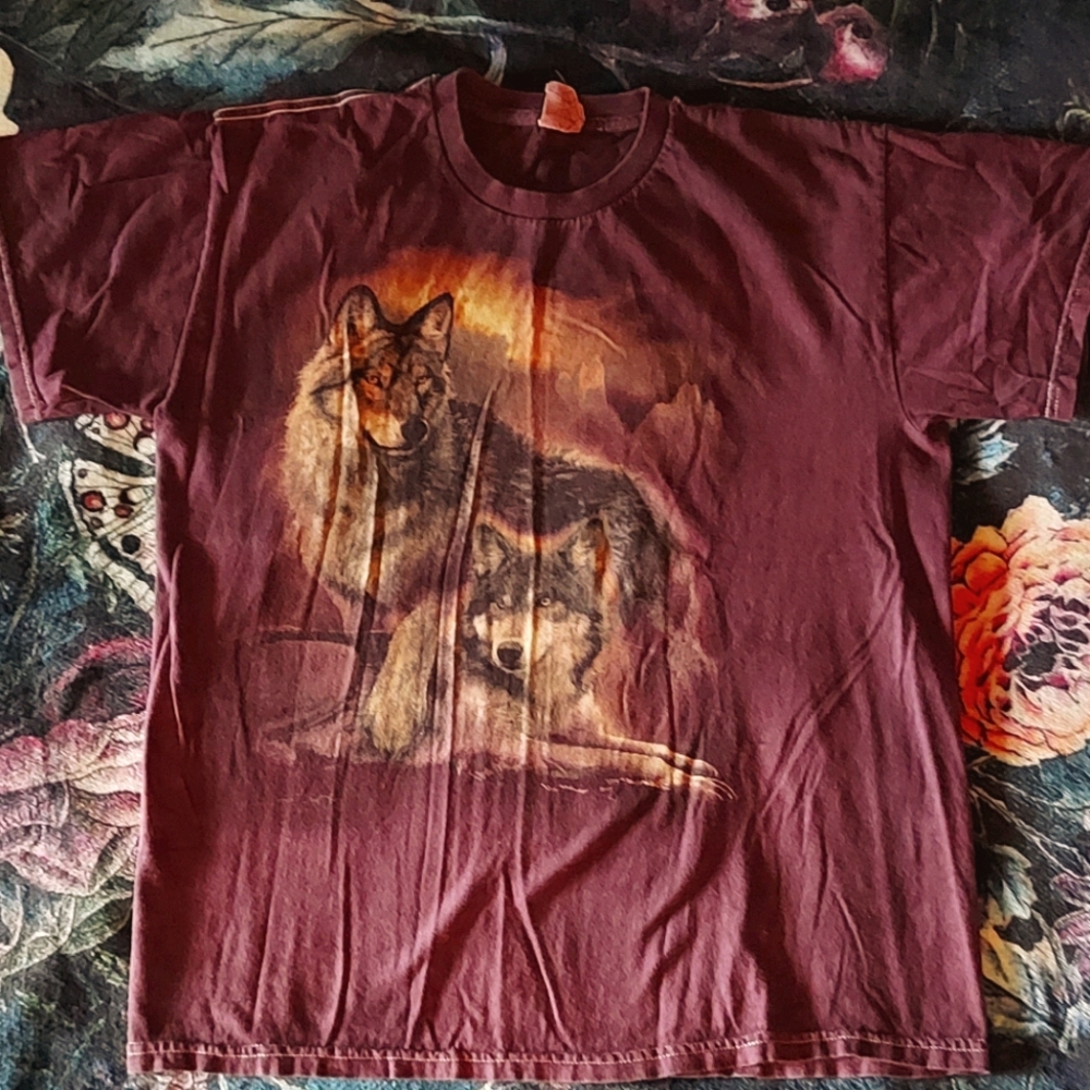The Mountain Sunset Wolf Shirt